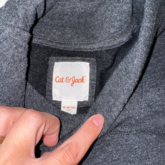 Cat & Jack Gray Collared Dress Sweater with Button Closure Size 8/10 Boys - Picture 3 of 4